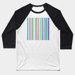 Colorful Stripe Pattern Baseball T-Shirt